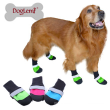 Doglemi Wholesale Soft 4pcs/set Outdoor Nice Waterproof Anti slip Skid Dog Boots Dog Shoes Pet Shoes